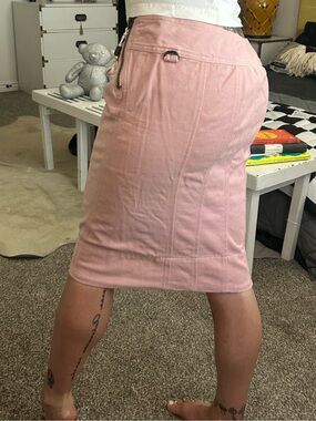 Diesel Pink Embroidered Midi Skirt